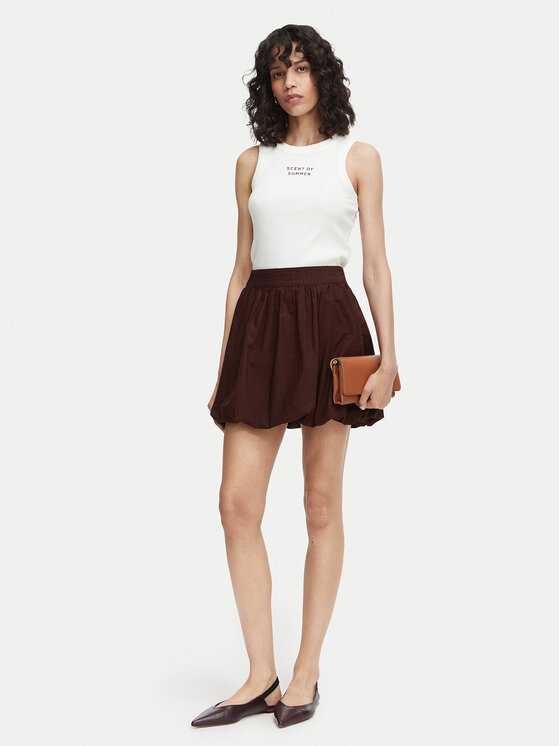 Vero Moda Vero Moda Miniszoknya Esther 10355460 Sötétbarna Regular Fit
