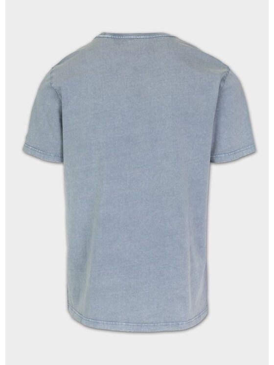 PITBULL PITBULL T-Shirt Denim Washed OPEN BEACH Niebieski jasny Regular Fit