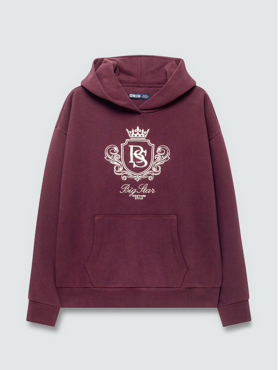 BIG STAR BIG STAR Bluza AFRAJA Bordowy Basic Fit