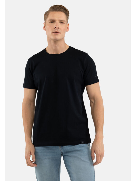 Volcano Volcano T-Shirt T-BASIC Granatowy Regular Fit