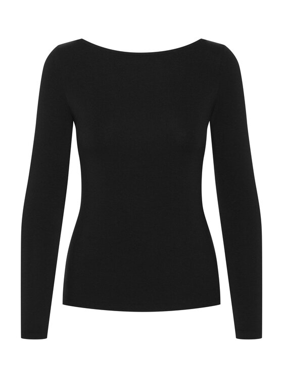 Esotiq Esotiq Bluzka 42199 Czarny Regular Fit
