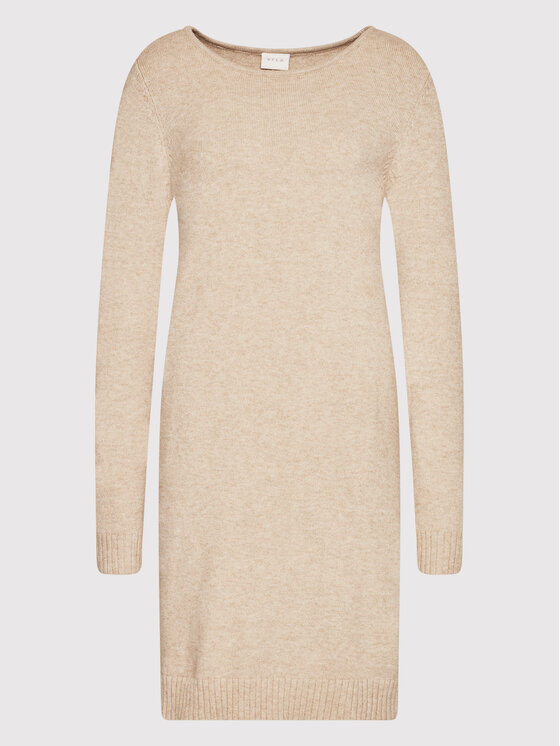 Vila Vila Vestito di maglia Ril 14042768 Beige Regular Fit