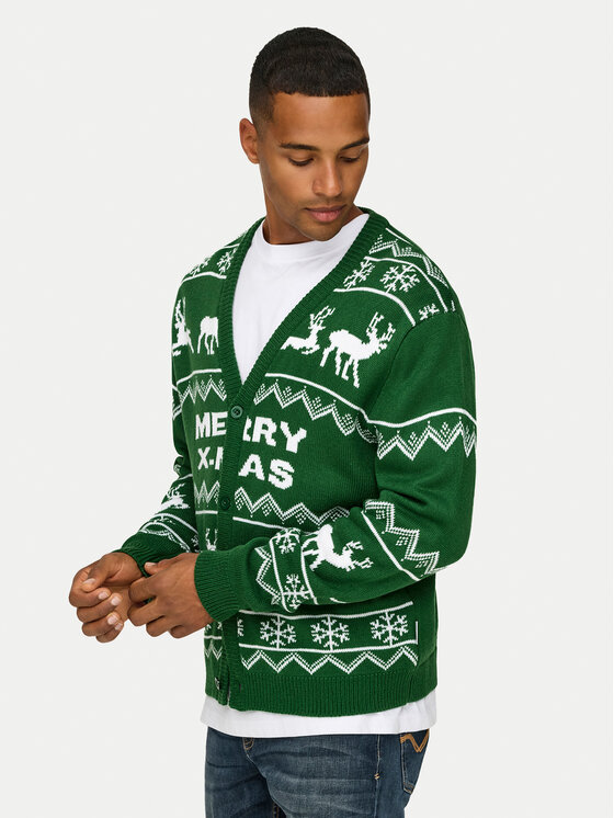 Only & Sons Only & Sons Кардиган 22031172 Зелений Regular Fit