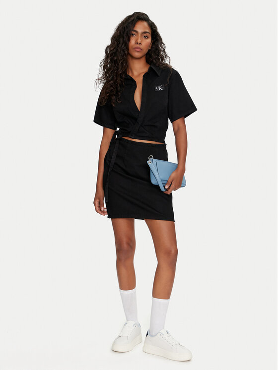 Calvin Klein Jeans Calvin Klein Jeans Rochie de zi J20J223666 Negru Slim Fit