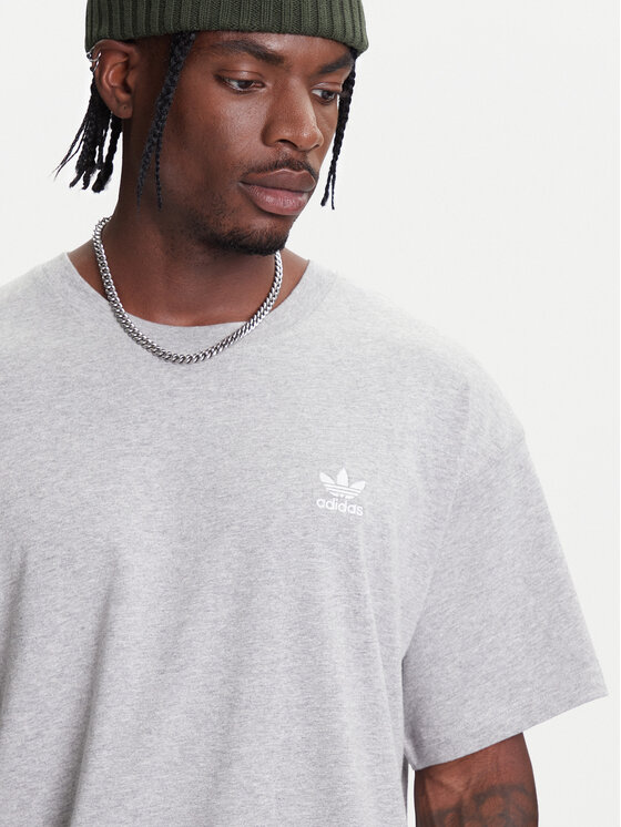 adidas adidas T-Shirt Trefoil Essentials JY6270 Szary Oversize