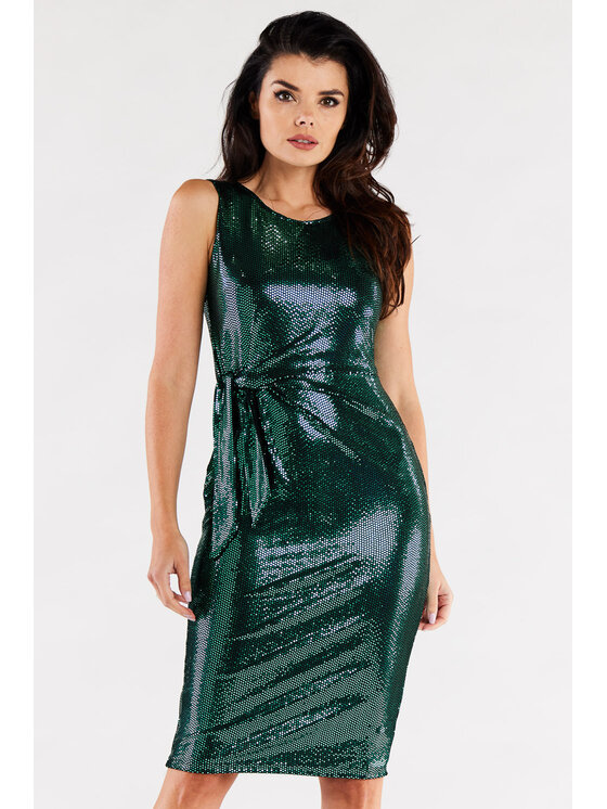 Awama Awama Abito da sera A560 Verde Basic Fit