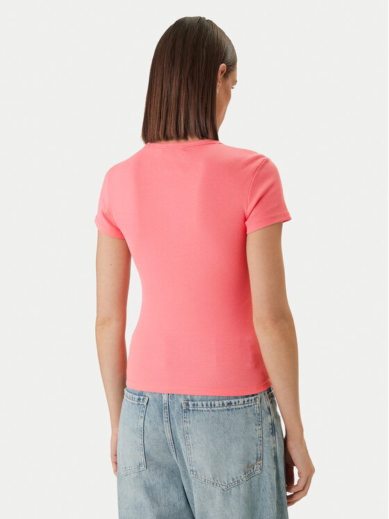 Tommy Jeans Tommy Jeans Póló DW0DW17383 Rózsaszín Slim Fit
