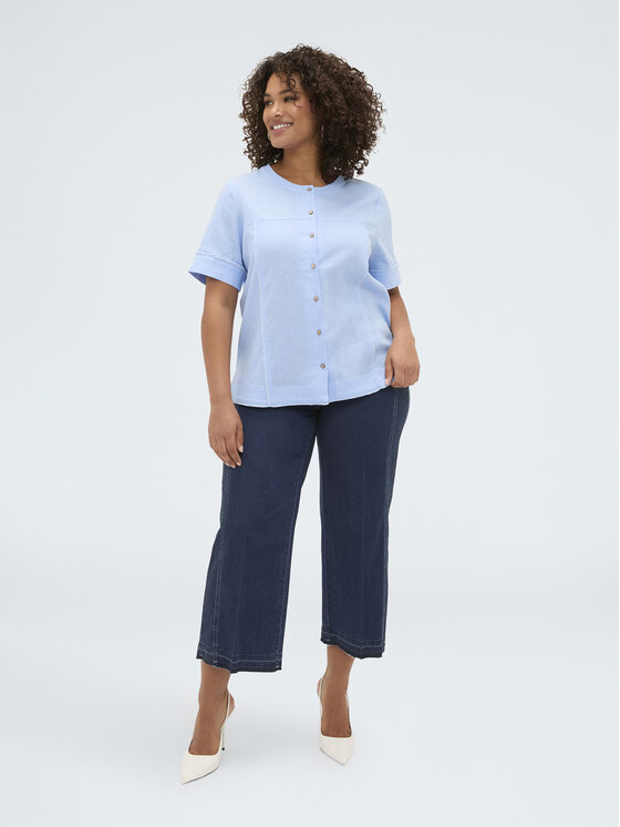 Fiorella Rubino Fiorella Rubino Koszula 5071T001481N004 Turkusowy Regular Fit