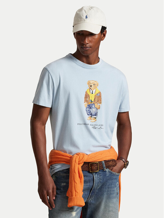 Polo Ralph Lauren Polo Ralph Lauren Marškinėliai 710P07347001 Žydra Regular Fit