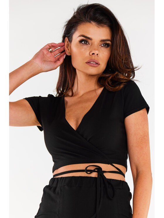 Infinite You Infinite You Bluzka M306 Czarny Basic Fit