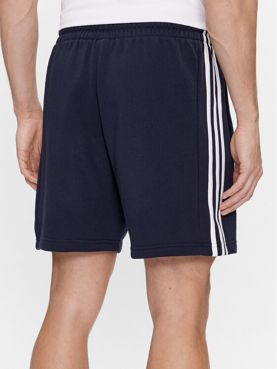 adidas adidas Szorty sportowe Essentials French Terry 3-Stripes Shorts IC9436 Niebieski Regular Fit