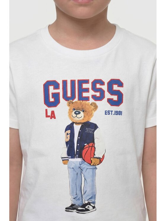 Guess Kids Guess Kids T-Shirt 183054 Bílá Classic Fit
