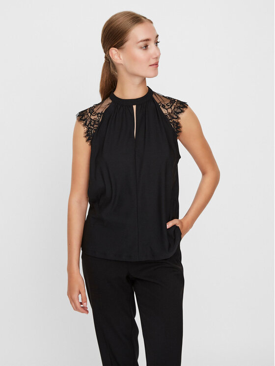 Vero Moda Vero Moda Bluză Milla 10226072 Negru Regular Fit