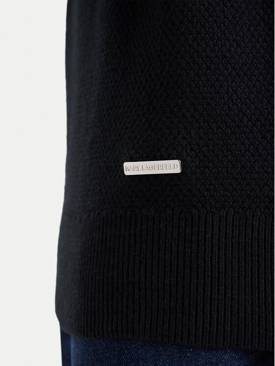 KARL LAGERFELD KARL LAGERFELD Golf 655013 564303 Czarny Regular Fit