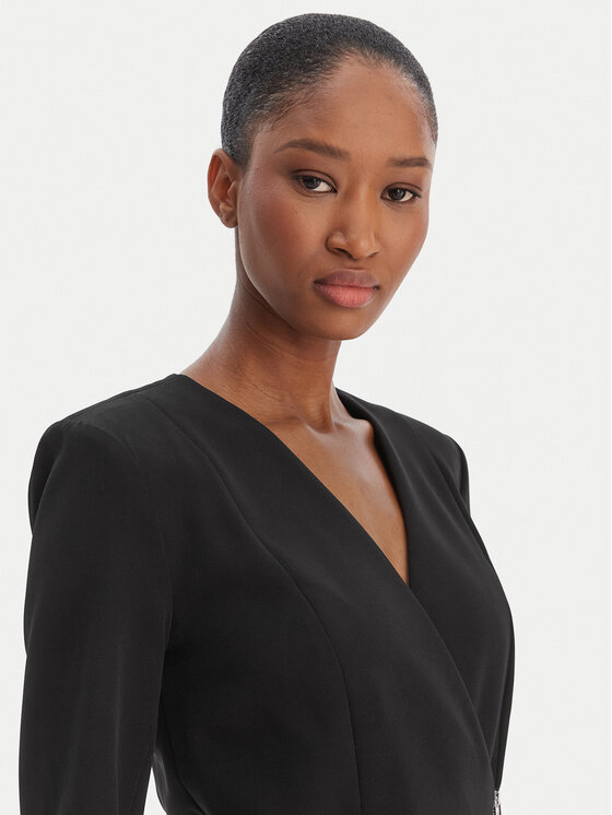 DKNY DKNY Koktejlové šaty DD5N2P53 Černá Regular Fit