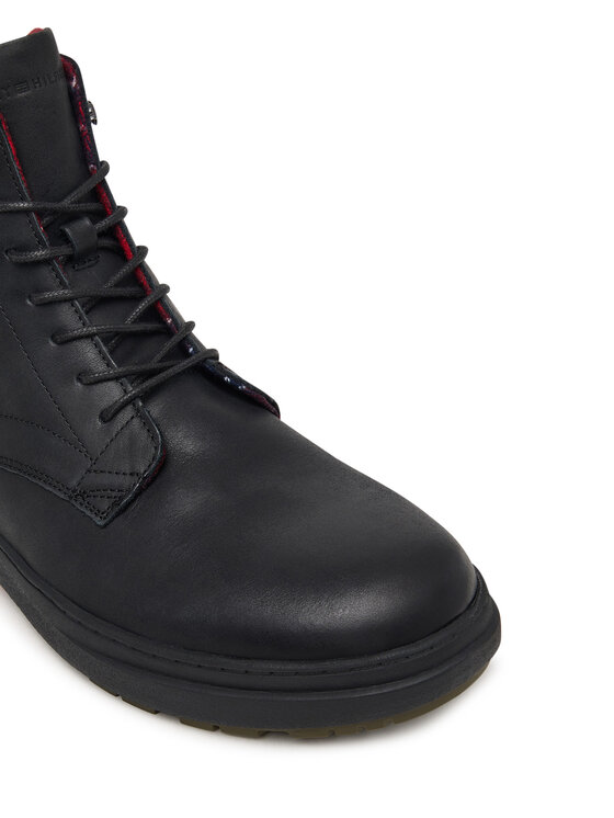 Tommy Hilfiger Tommy Hilfiger Trzewiki Hilfiger Outdoor Warm Lth Boot FM0FM05960 Czarny