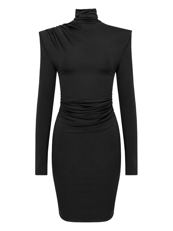 MANDRAGORA MANDRAGORA Úpletové šaty Soreen Černá Slim Fit