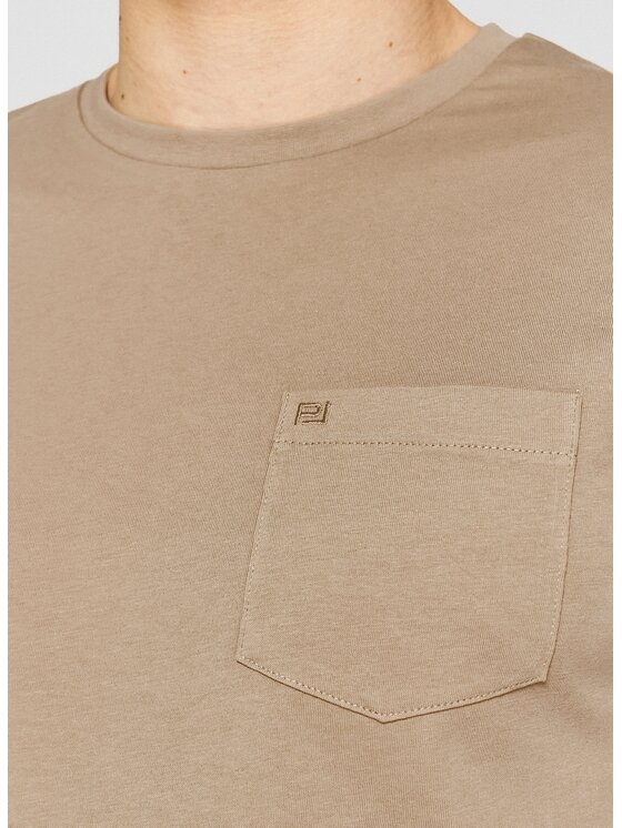 Pako Lorente Pako Lorente T-Shirt P26SF-TT-004 Beżowy Regular Fit
