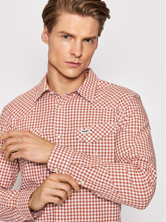 Wrangler Wrangler Camicia Ls Western W5C2CIR11 112146107 Rosso Regular Fit