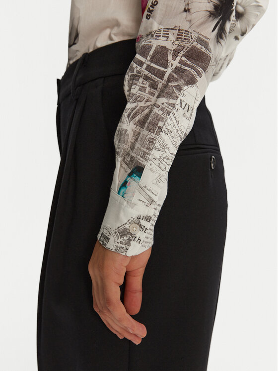 Desigual Desigual Сорочка Nara 24WWCW20 Écru Regular Fit