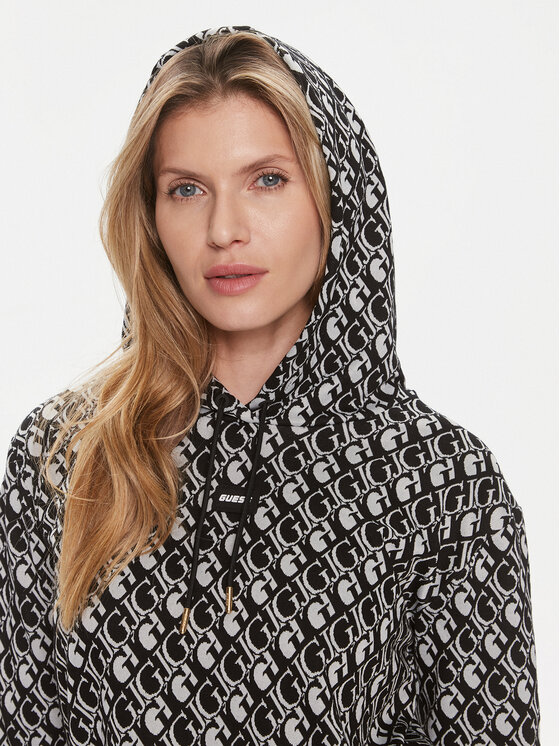 Guess Guess Bluza Gl Logo V4RQ13 KC2X2 Czarny Regular Fit