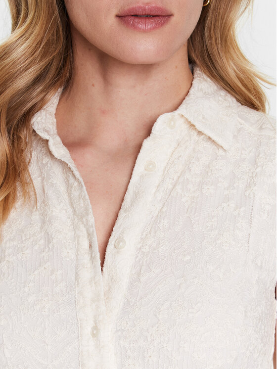 Desigual Desigual Hemdkleid Moon 23SWVW59 Écru Regular Fit