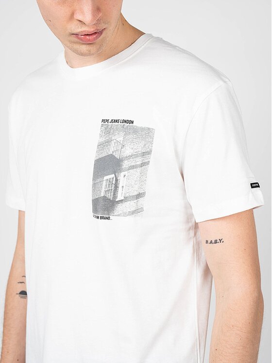 Pepe Jeans Pepe Jeans T-Shirt PM508495 | Shye Bílá Regular Fit
