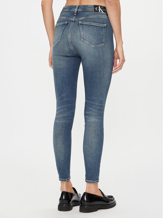 Calvin Klein Jeans Calvin Klein Jeans Traperice High Rise Super Skinny Ankle J20J222146 Plava Skinny Fit