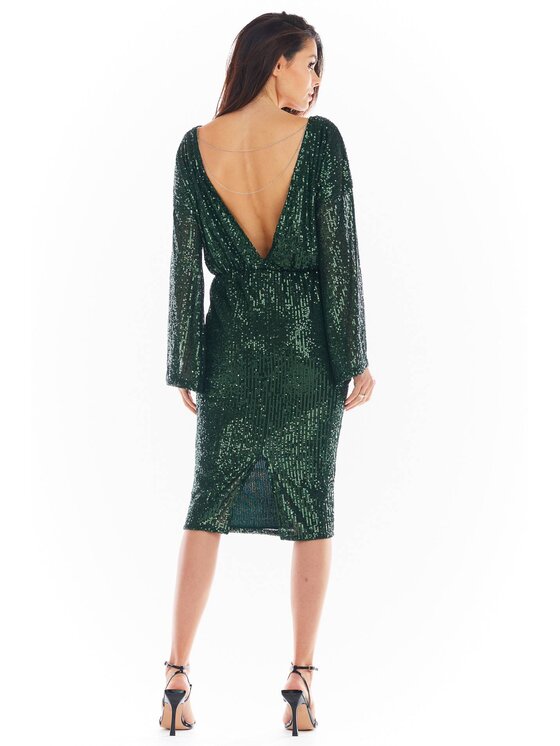 Awama Awama Abito da sera A402 Verde Basic Fit