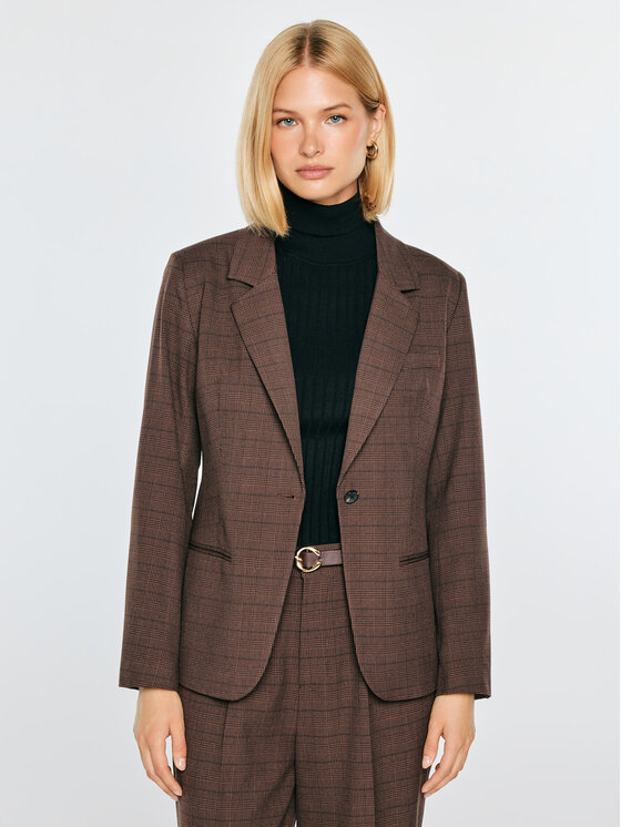 BIG STAR BIG STAR Marynarka MELANIE Brązowy Slim Fit