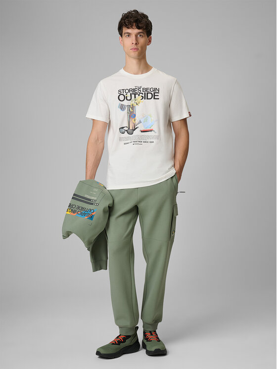 4F 4F T-Shirt NATURE’S TRAIL Biały Regular Fit