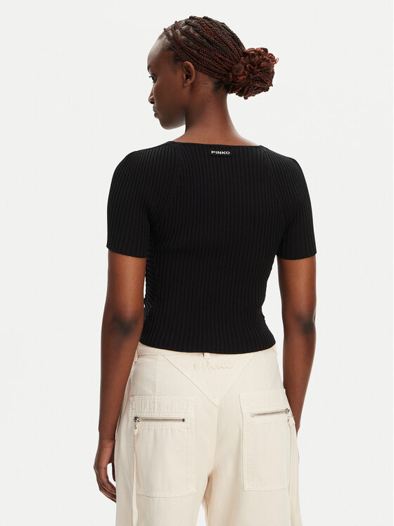 PINKO PINKO Majica Falterona Maglia 104625 A2E6 Crna Regular Fit