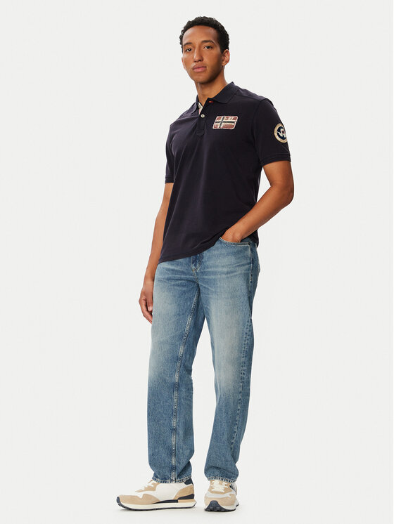 Napapijri Napapijri Polo Polo Ss NP0A8BLH Granatowy Regular Fit