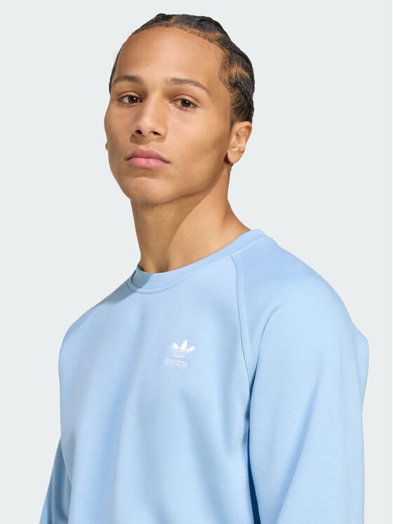 adidas Originals adidas Longsleeve Trefoil Essentials Crew Niebieski jasny Regular Fit