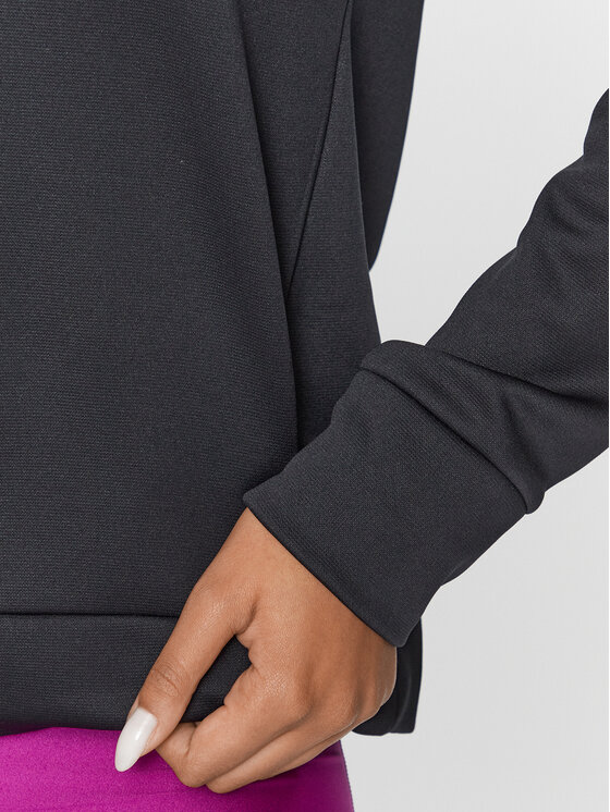 Under Armour Under Armour Majica dugih rukava Armour Fleece Qz 1373058 Crna Loose Fit