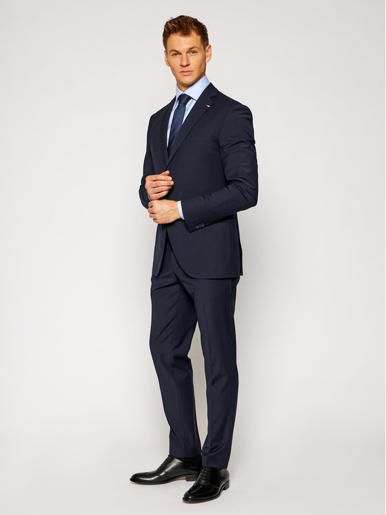 Tommy Hilfiger Tailored Costume Flex Solid Fit Bleu marine Slim Fit |