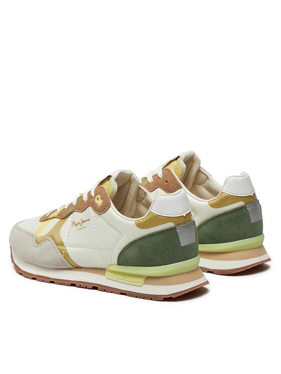 Pepe Jeans Pepe Jeans Sneakersy Brit Print W PLS40010 Biały