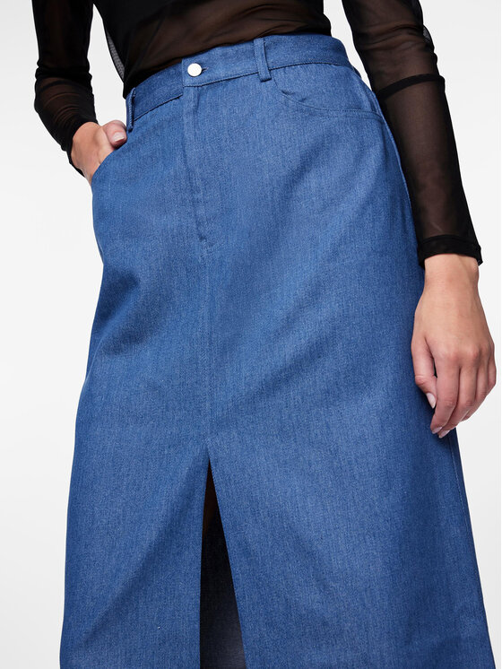 Pieces Pieces Jeansrock 17150001 Blau Regular Fit
