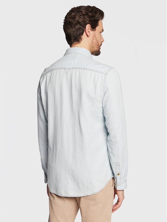 Camicia M3GH02 D4ZF1 Blu Regular Fit