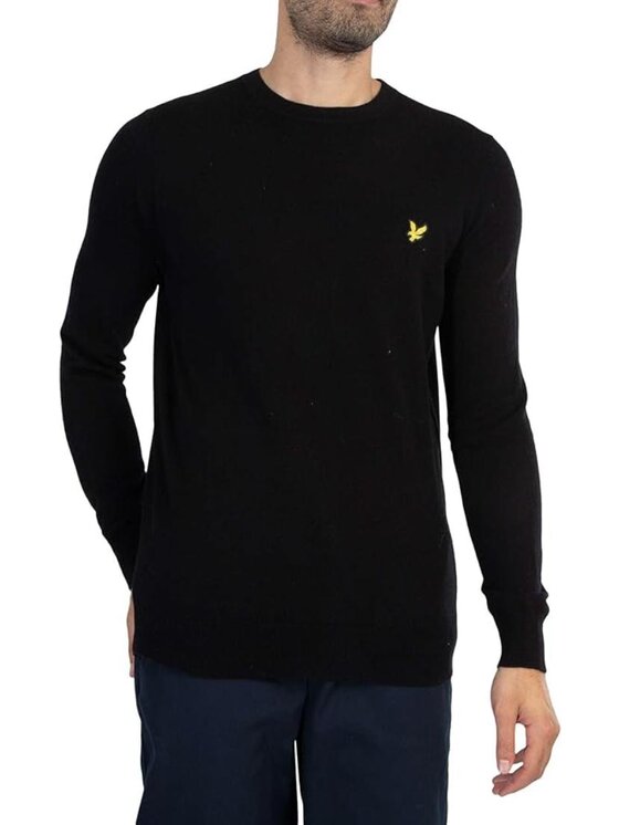 Lyle & Scott Lyle & Scott Sweter MAGLIONE Czarny Regular Fit