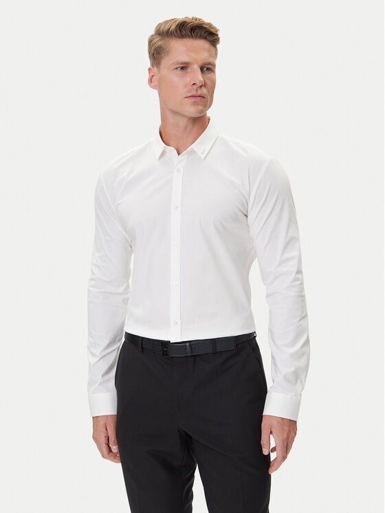 HUGO HUGO Košile Ero3 50475678 Bílá Extra Slim Fit