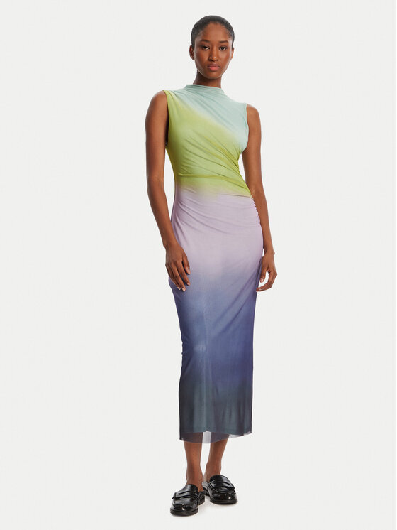 Desigual Desigual Cocktail obleka Lola 25WWVK18 Pisana Slim Fit