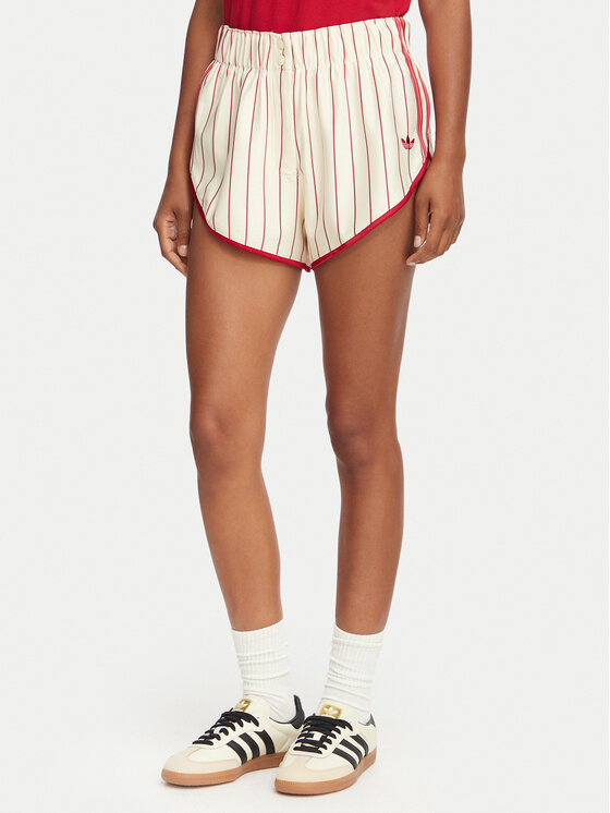 adidas adidas Sportovní kraťasy Pinstripe Firebird KR9553 Krémová Loose Fit