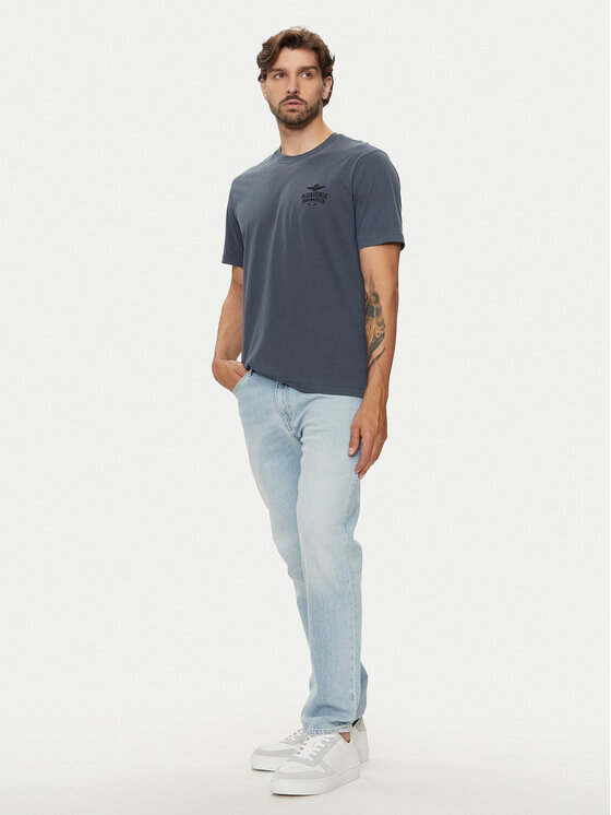 Aeronautica Militare Aeronautica Militare Tričko 242TS2302J652 Tmavomodrá Regular Fit