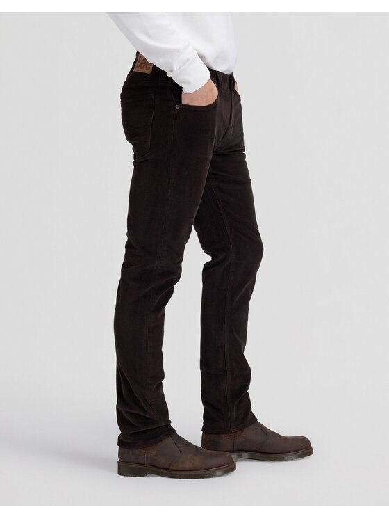 Lee Lee Jeansy DAREN Brązowy Straight Leg
