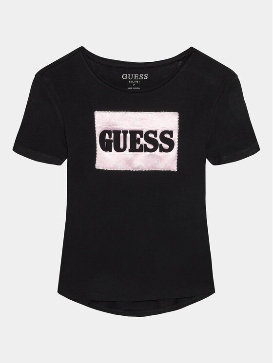 Guess T-krekls J4RI32 KAPO0 Melns Regular Fit