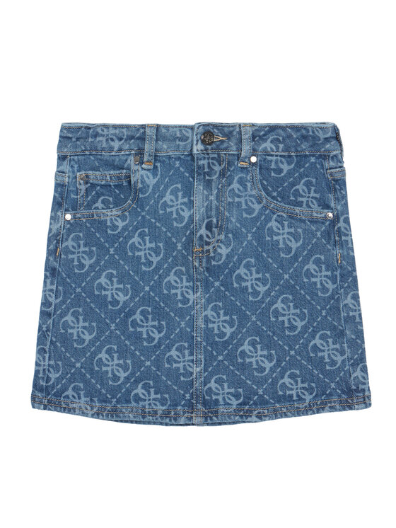 Guess Guess Дънкова пола J6RD03 D5FM0 Син Regular Fit