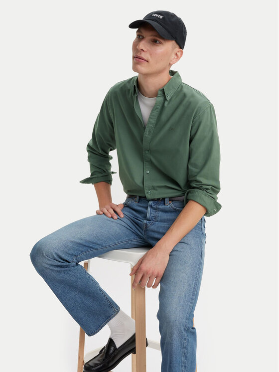 Levi's® Levi's® Cămașă Authentic A7210-0002 Verde Relaxed Fit