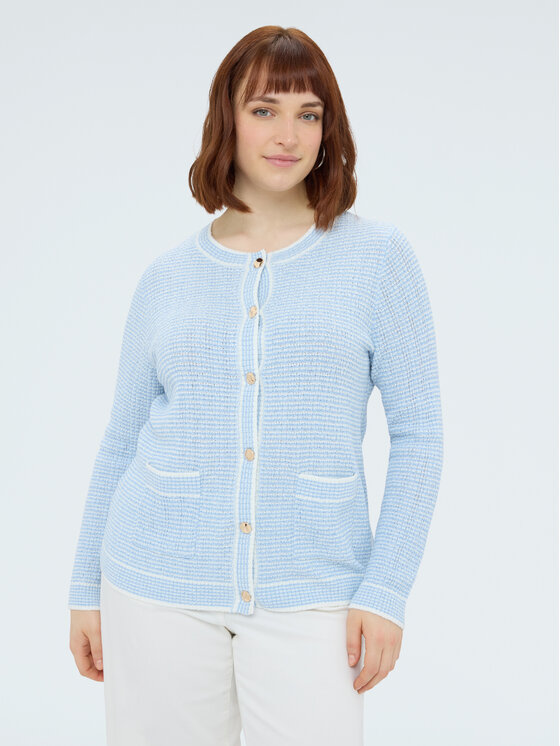 Fiorella Rubino Fiorella Rubino Kardigan M115L008389N0R4 Turkusowy Boxy Fit