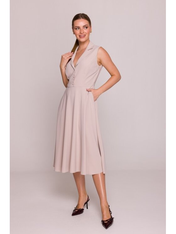 Stylove Stylove Sukienka letnia S409 Beżowy A-Line Fit